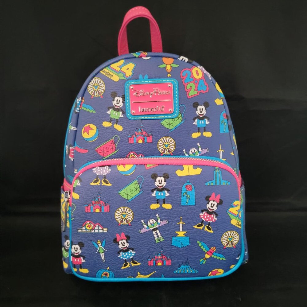 New Loungefly Disneyland Leather Mickey & Friends Backpack 2024 California